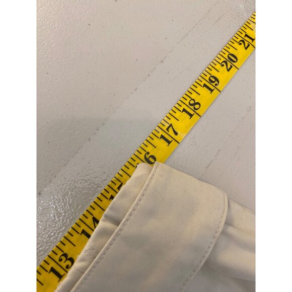 NWT Express Beige Cotton Mini Skirt Pleated Design Belt Loops Classic Size 6 - Picture 5 of 6